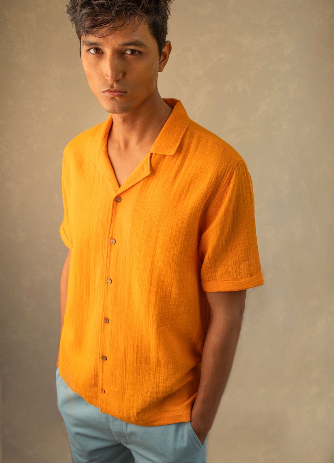 Apricot Cuban Shirt