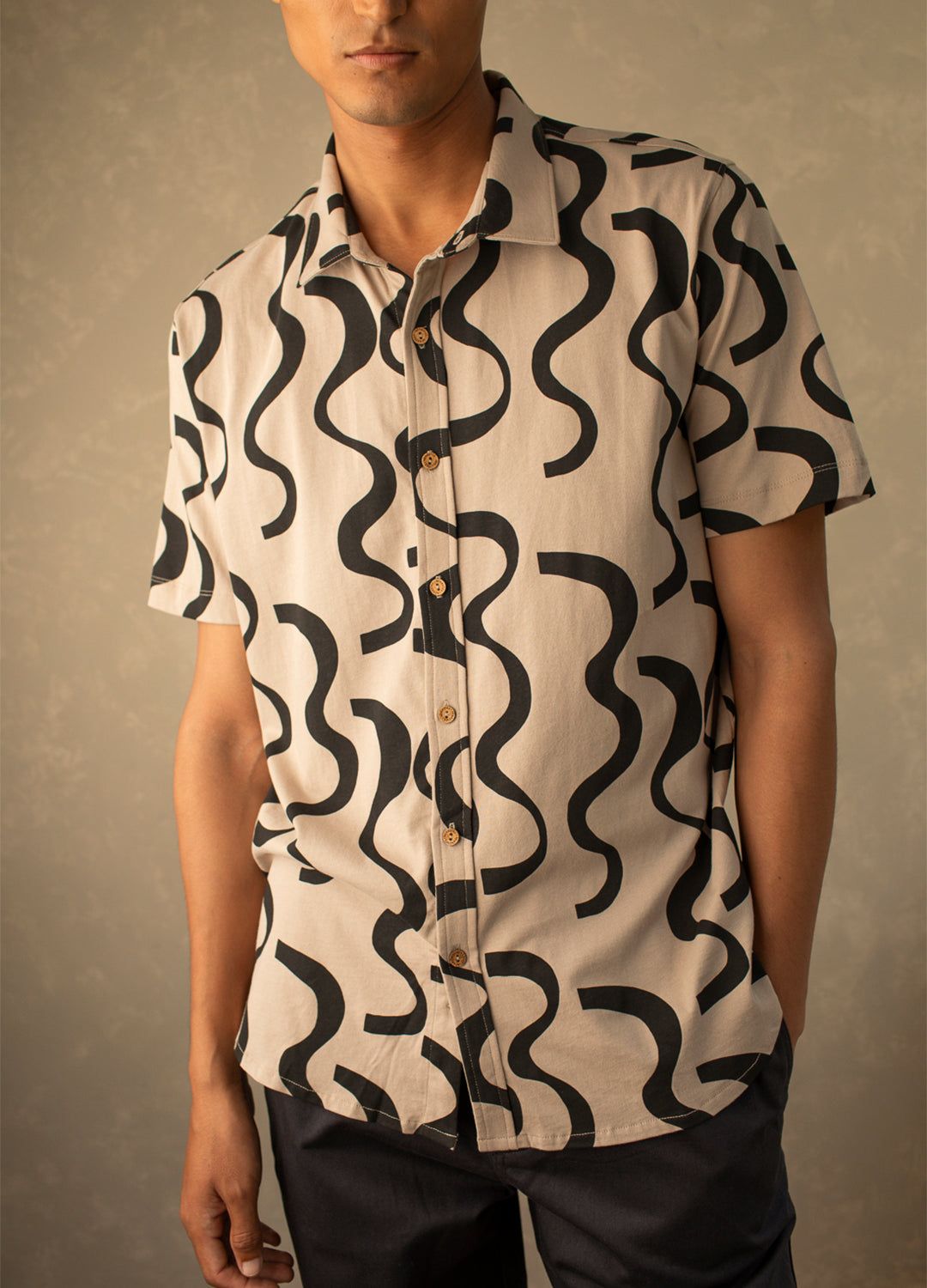 Ripple Half-Sleeve Shirt