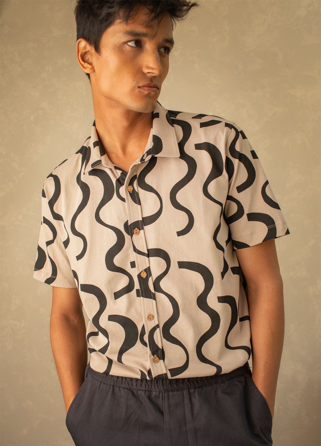 Ripple Half-Sleeve Shirt