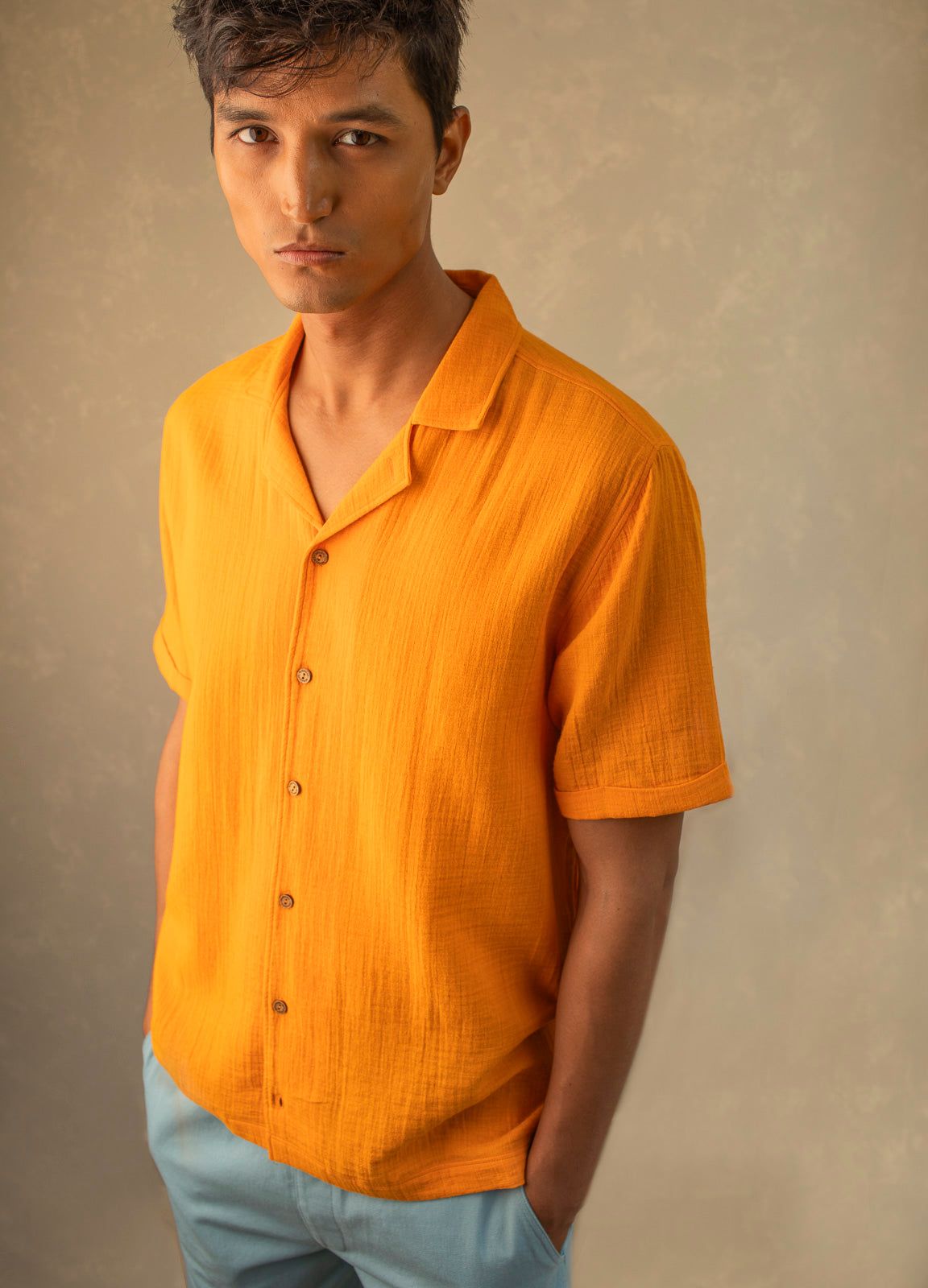 Apricot Cuban Shirt