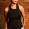 Black Racerback Organic Cotton Tank Top Online