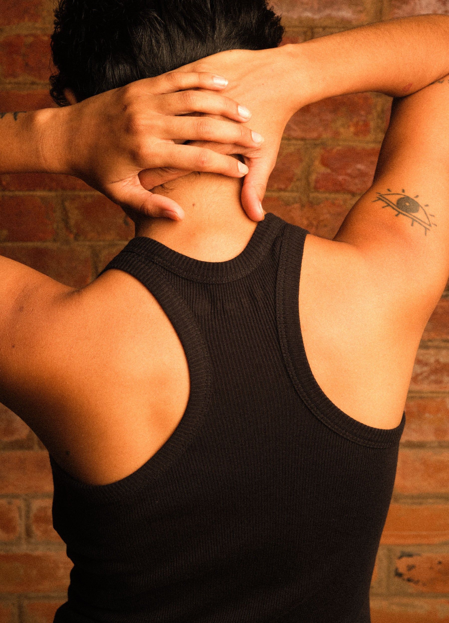 Black Racerback Organic Cotton Tank Top Online