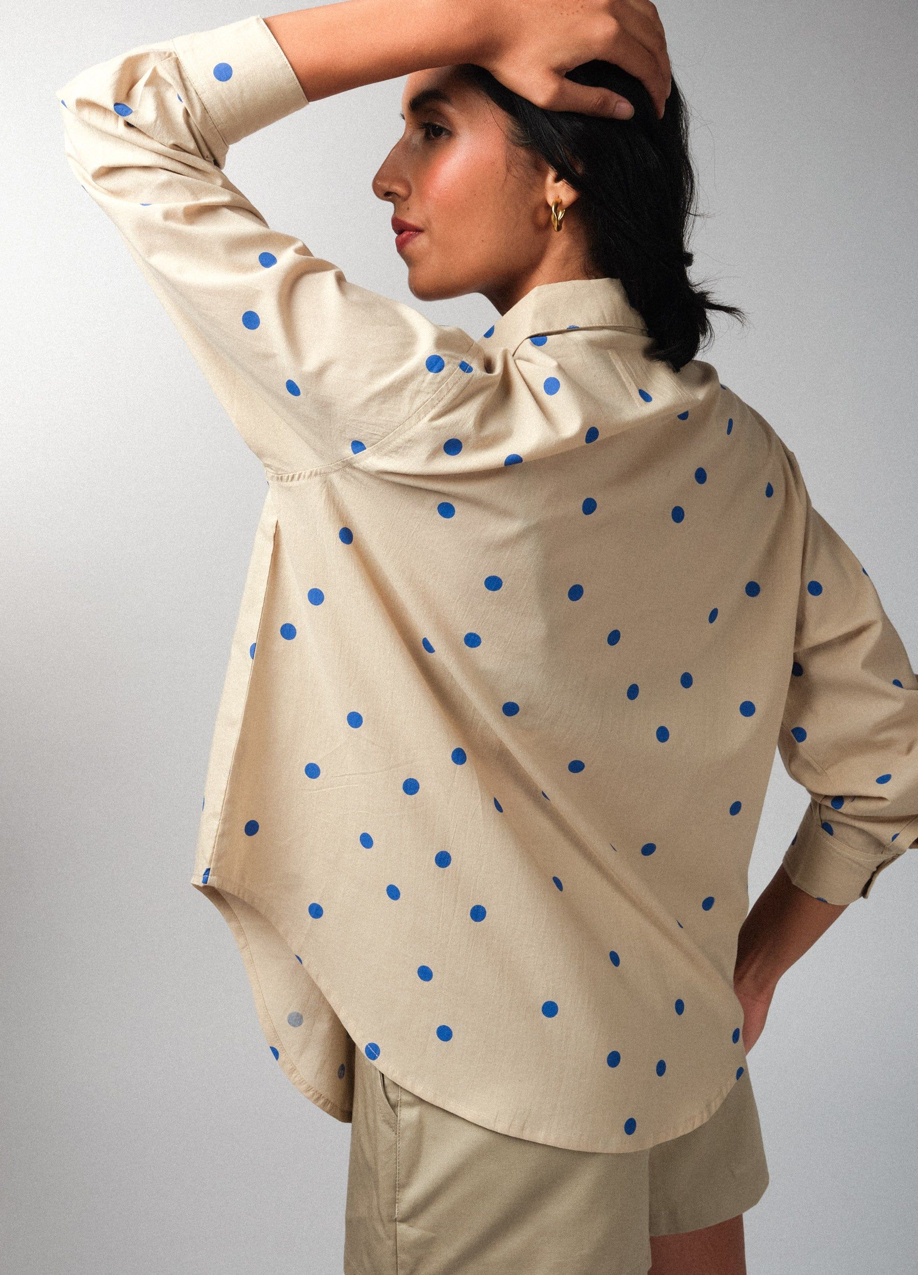 Cobalt Polka Girlfriend Shirt