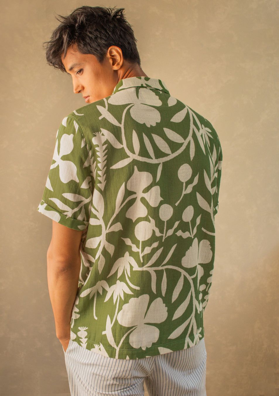 Matcha Garden Cuban Shirt