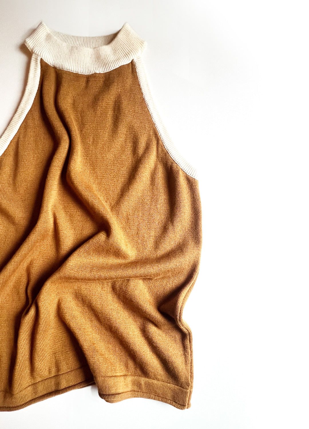 Caramel Halter Knit Top