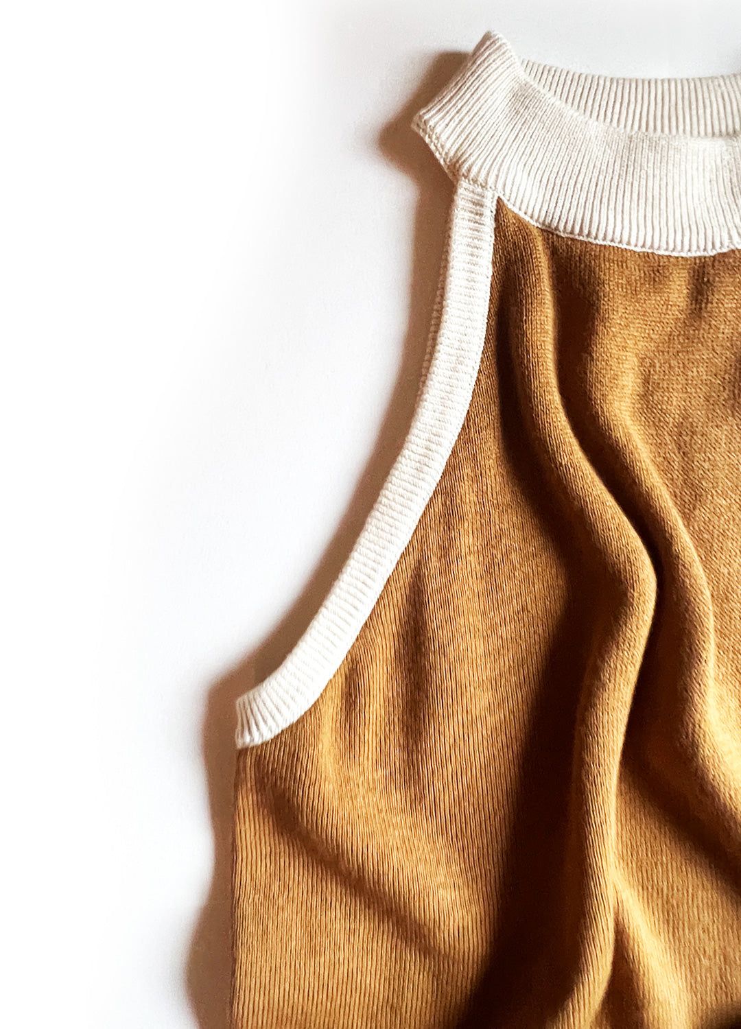 Caramel Halter Knit Top