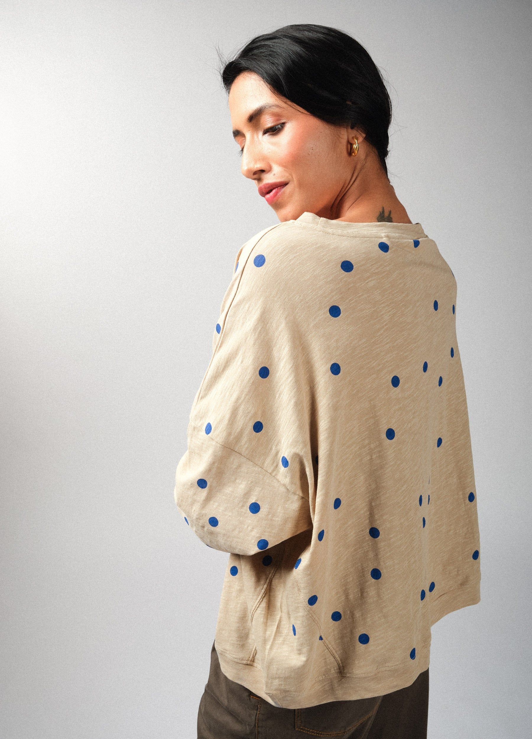 Cobalt Polka Unisize Top