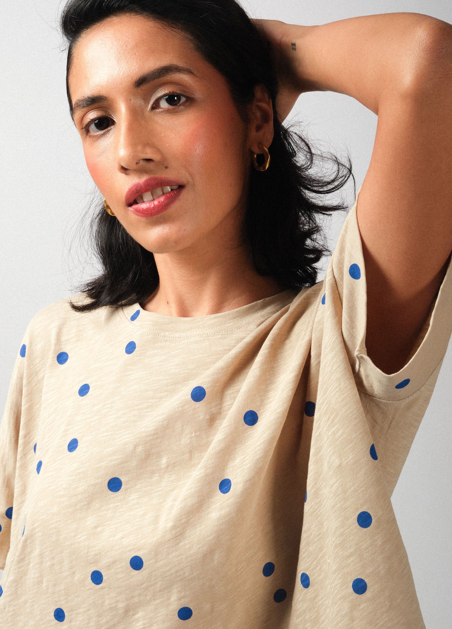 Cobalt Polka Easy Tee