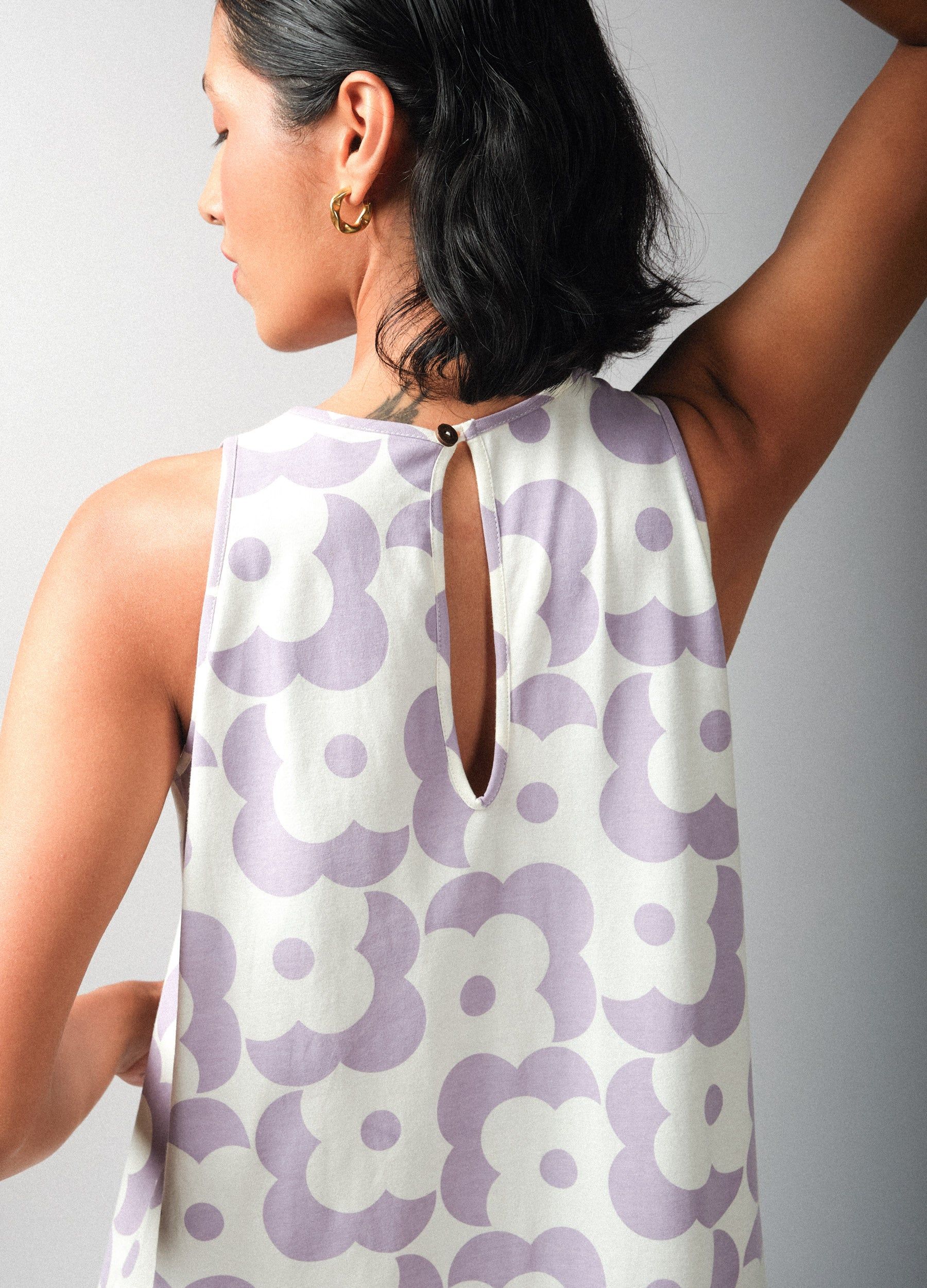 Lavender Floral Sack Dress