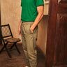 Olive Green Slim Fit Organic Cotton Pants For Men Online 