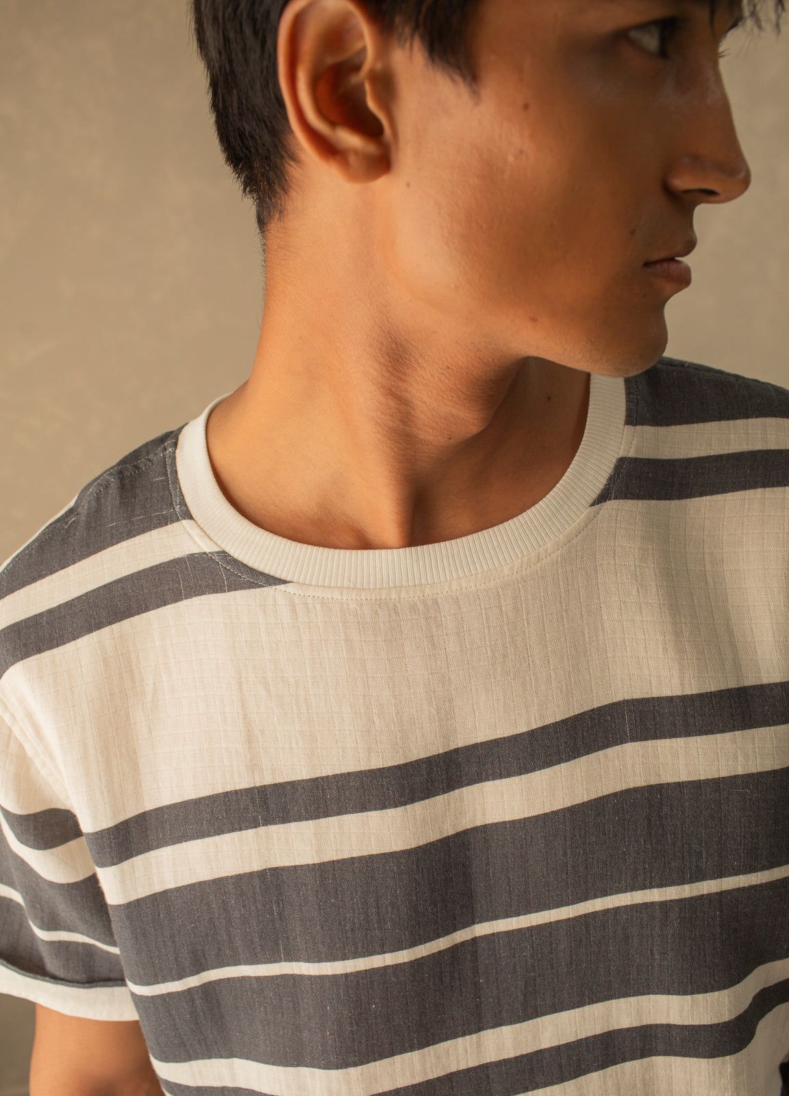 Shadow Stripe Muslin Tee