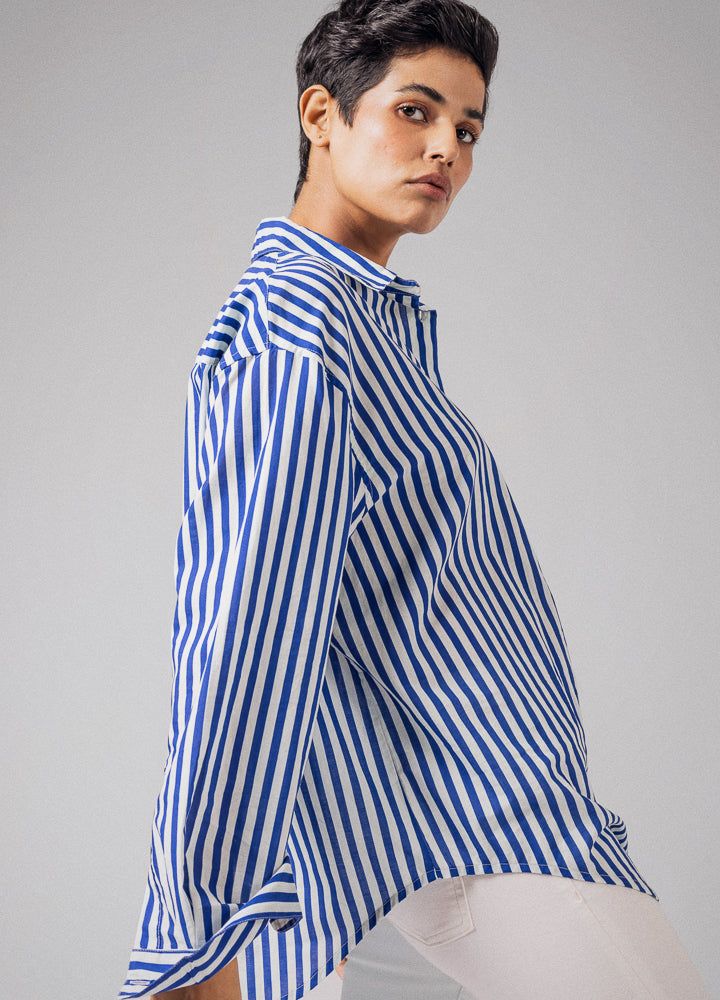 Cobalt Stripe Anywhere Shirt