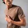  Sepia Organic Cotton Brown Classic Tees For Men Online