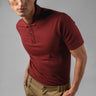 Syrah Red Organic Cotton Polo Neck T Shirt For Men Online