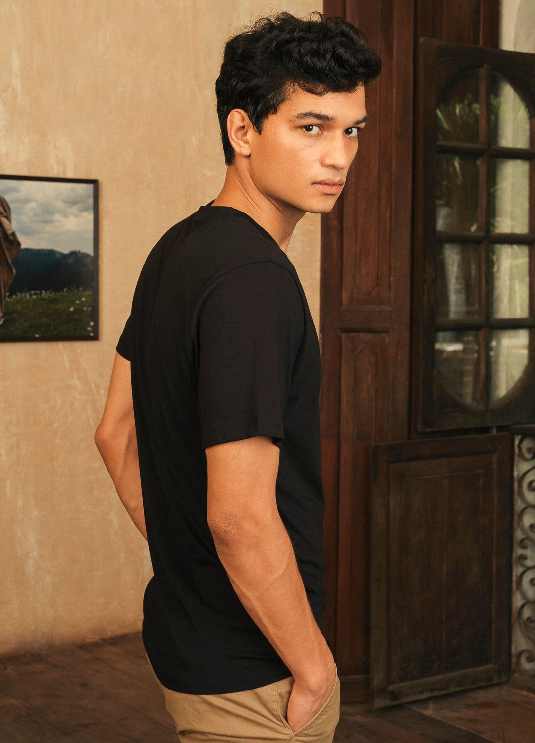 Black Classic V-Neck-No Nasties - Organic Cotton Clothing