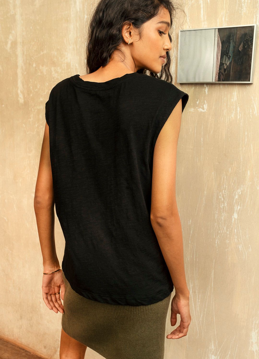 Black Muscle Tee-No Nasties - Organic Cotton Clothing