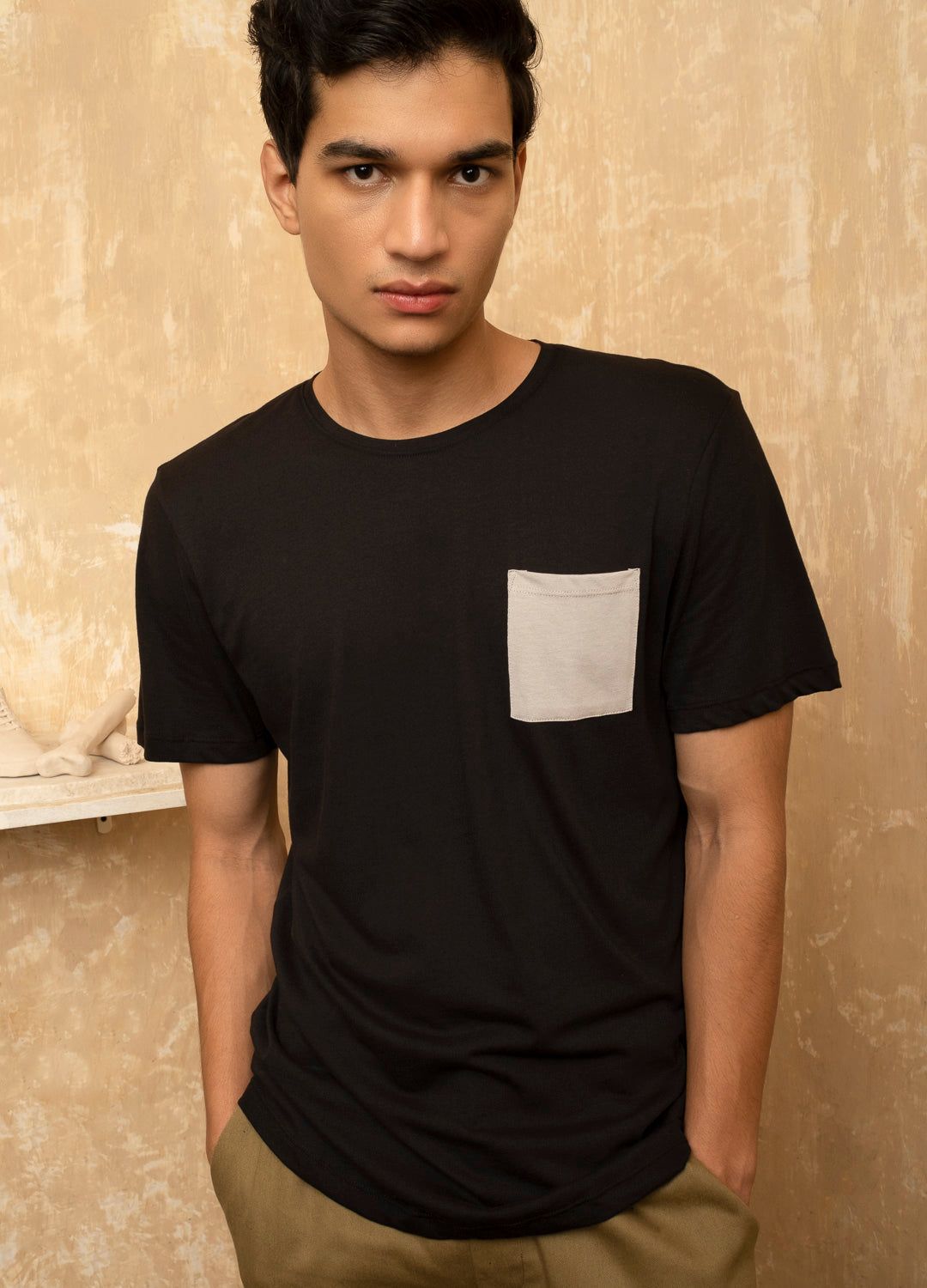 Black Pocket Tee-physicoolsports - Organic Cotton Clothing