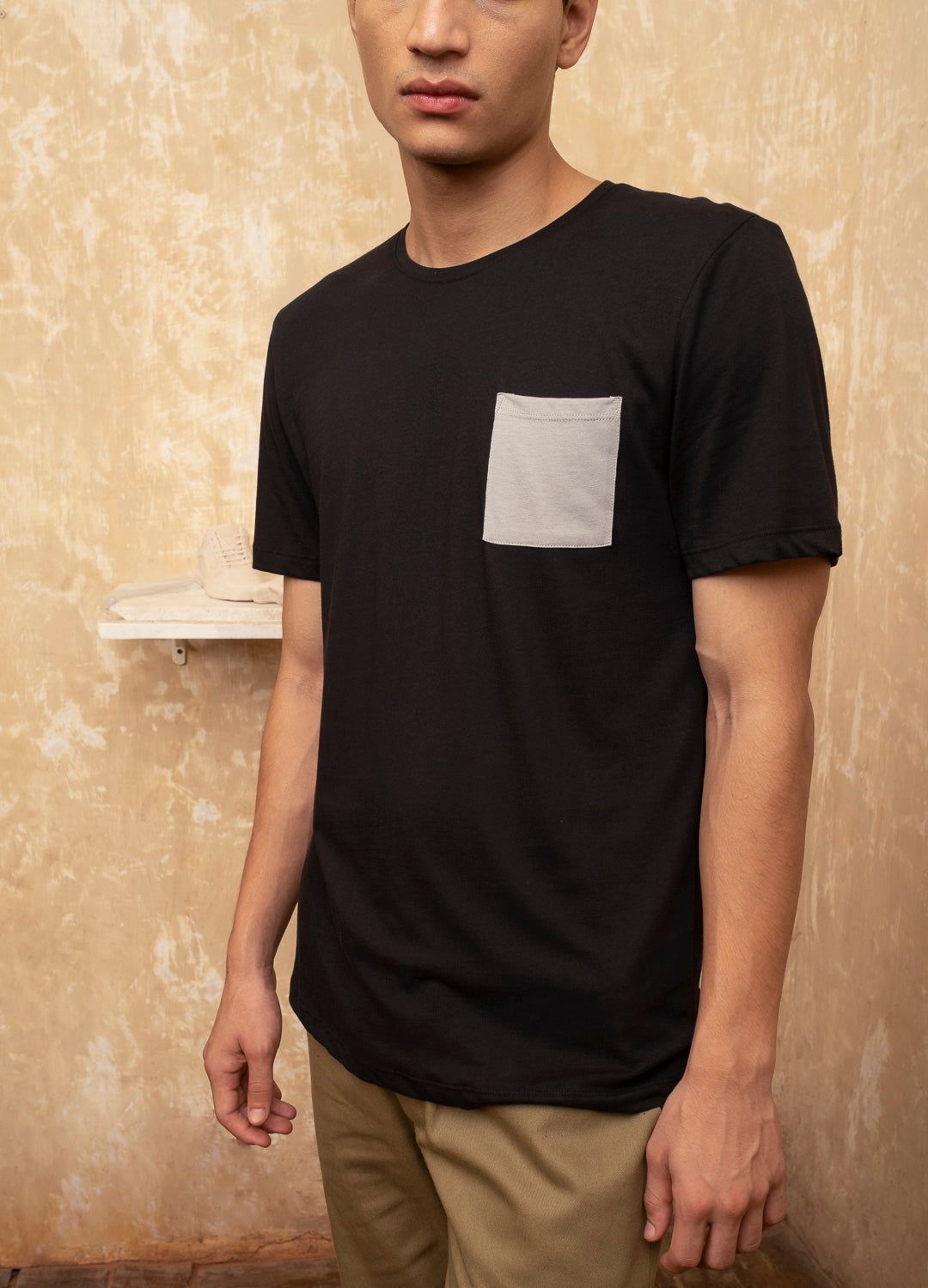 Black Pocket Tee-physicoolsports - Organic Cotton Clothing