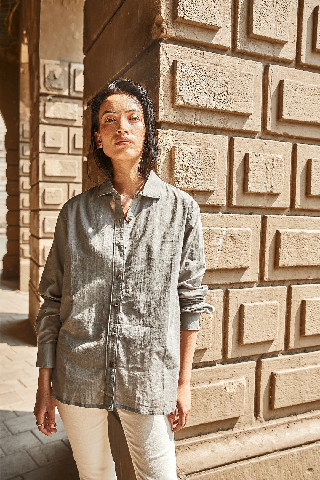 Gomeisa Boyfriend Shirt-No Nasties - Organic Cotton Clothing