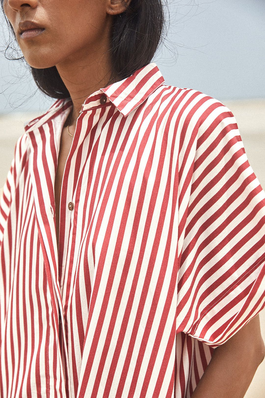 Ruby Stripe Organic Cotton Shirt Dress For Women Online