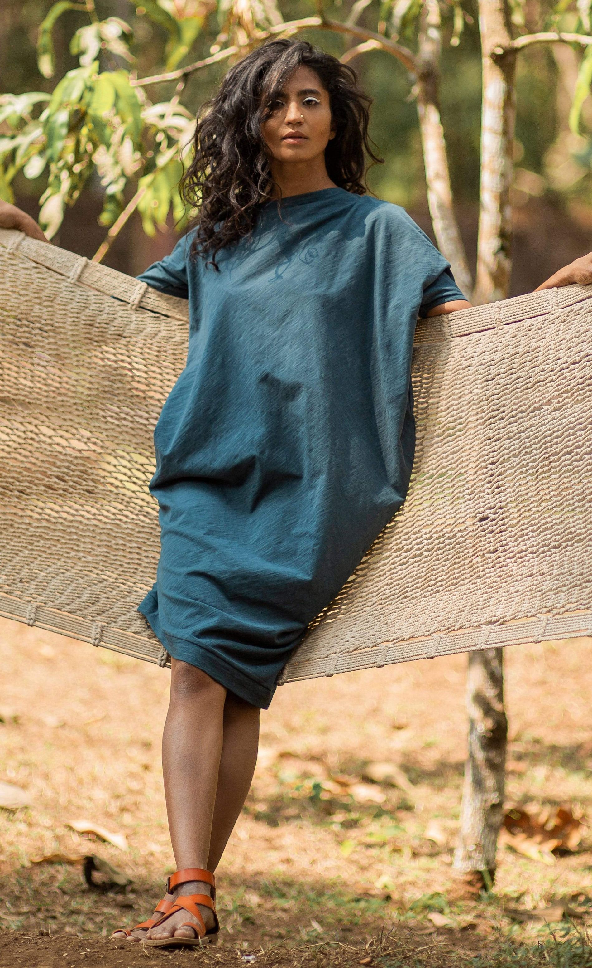 Soleil Drape Dress-No Nasties - Organic Cotton Clothing